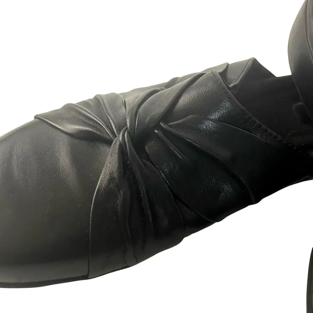 Clarks Leather Black Leisa Deina Wedge Heel Clog Size 9W Slip Ons - Picture 3 of 9